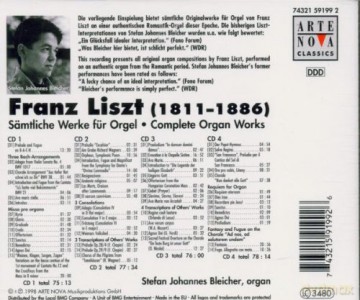 Franz Liszt - Stefan Johannes Bleicher: Samtliche Werke Fur Orgel -Complete Organ Works [4CD]