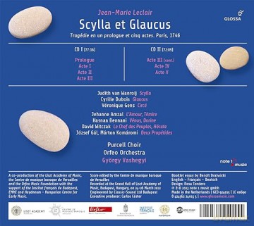 Gens/Vashegyi/Purcell Choir/Orfeo Orchestra: Scylla Et Glaucus (Paris,1746) [CD]