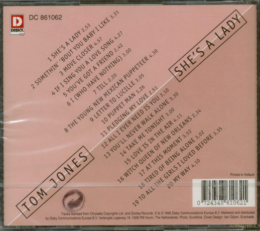 Tom Jones: She's A Lady [CD]