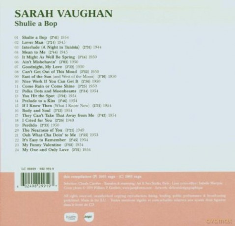 Sarah Vaughan: Shulie A Bop [CD]