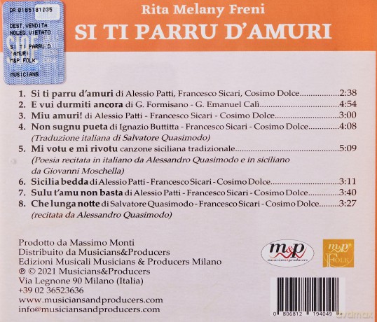 Rita Melany Freni: Si Ti Parru D Amuri [CD]