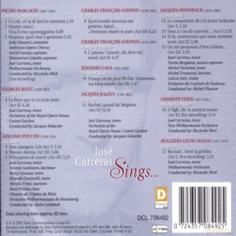 Jose Carreras: Sings [CD]
