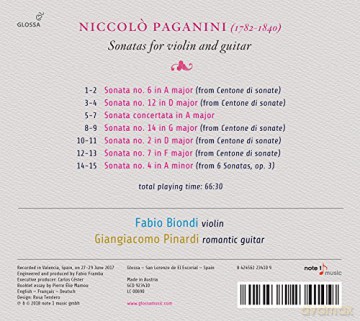 Fabio Biondi: Sonaten FR Violine Und Gitarre [CD]