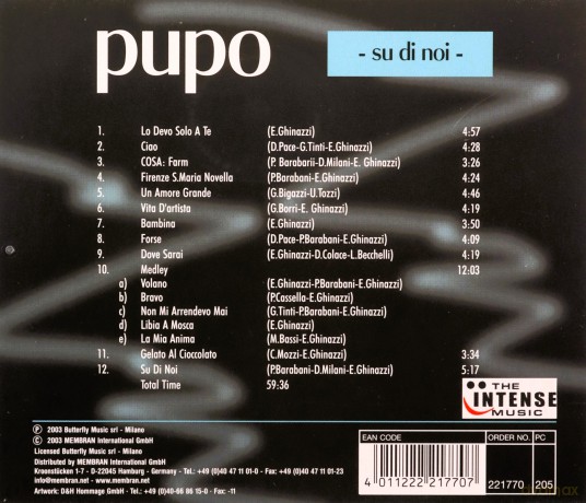 Pupo: Su Di Noi [CD]
