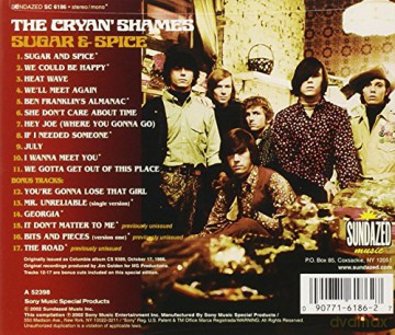 Cryan Shames: Sugar and Spice [CD]