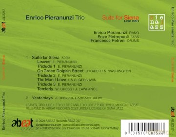 Enrico Pieranunzi Trio: Suite For Siena (Live 1991) [CD]