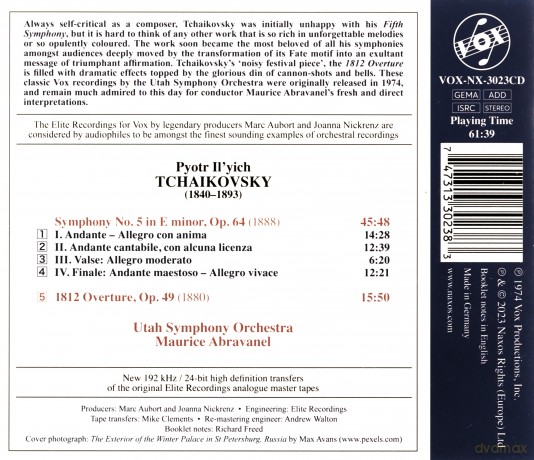 Symphony No. 5 1812 Overture [CD]