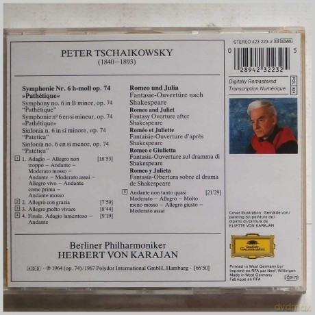 Herbert Von Karajan: Tchaikovsky: Symphony no.6 [CD]
