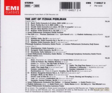 Itzhak Perlman: The Art of Itzhak Perlman [4CD]
