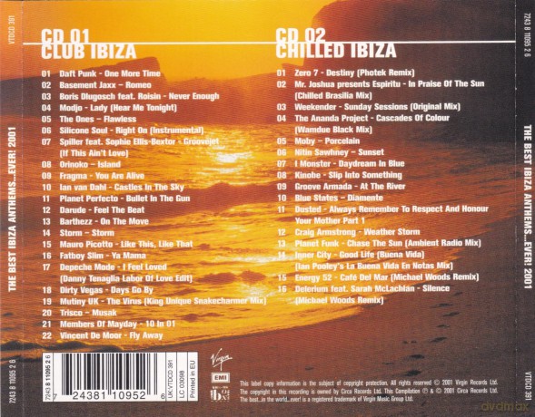 The Best Ibiza Anthems Ever...2001 [CD]