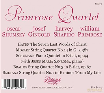 Primrose String Quartet: The Complete Rca Victor Recordings [CD]