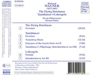 Richard Wagner: The Flying Dutchman, Lohengrin, Tannhauser [CD]