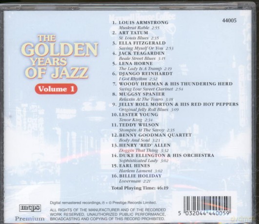 The Golden Years Of Jazz Vol. 1 [CD]