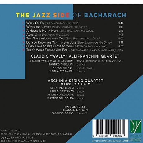 Claudio Allifranchini: The Jazz Side Of Bacharach [CD]