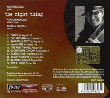 Gianni Ragusa: The Right Thing [CD]