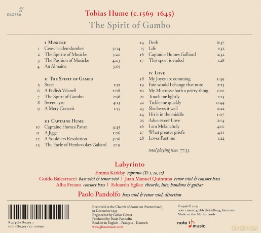 Kirkby/Pandolf0/Labyrinto: The Spirit Of Gambo [CD]