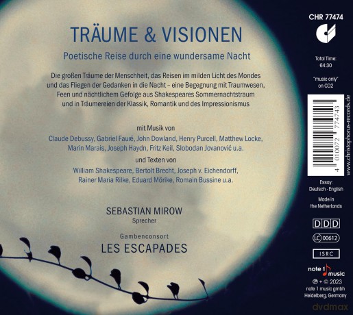Mirow Sebastian And Les Escapades: TrUme Und Visionen [CD]