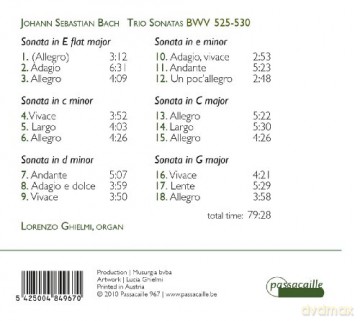 Lorenzo Ghielmi: Trio Sonatas Bwv 525-530 [CD]