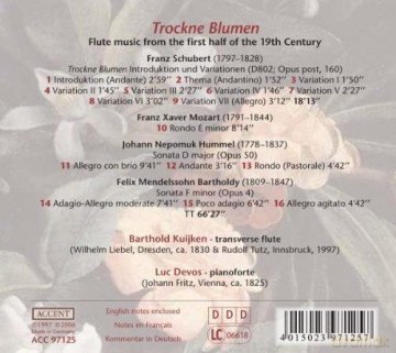 Barthold Kuijken: Trockne Blumen (Musique Pour Flute [CD]