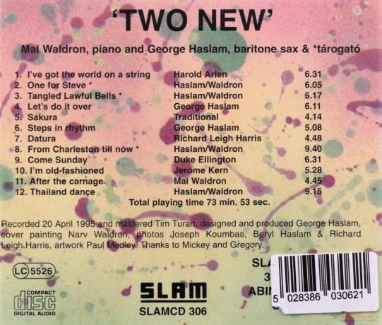 Mal Waldron: Two New [CD]