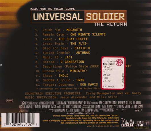 Universal Soldier: The Return Music From S.T. [CD]