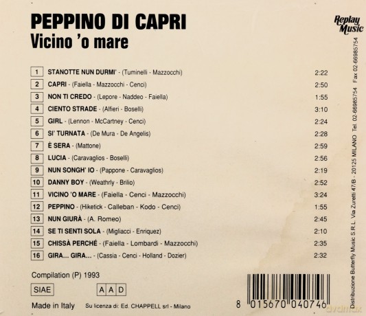 Peppino Di Capri: Vicino 'O Mare [CD]