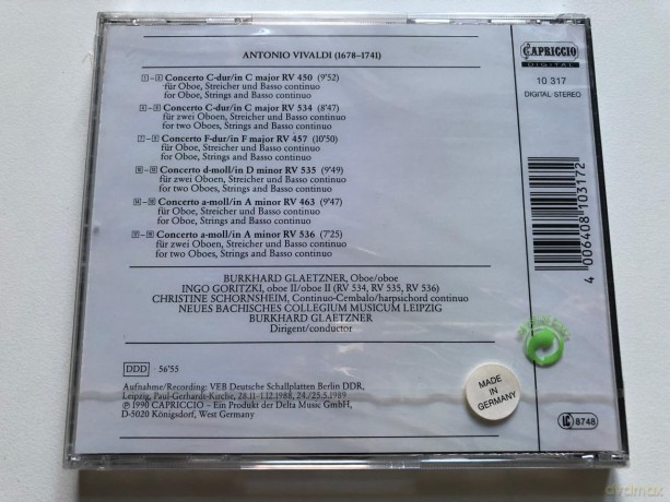 Antonio Vivaldi: Vivaldi: Oboe Concertos, Vol. 3 [CD]
