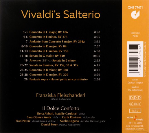 Fleischanderl Franziska - Il Dolce Conforto: Vivaldis Salterio [CD]