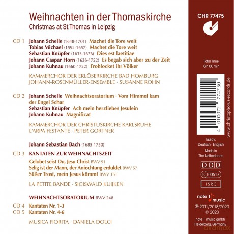 Musica Fiorita/Lpb/Johann-RosenmÜLler-Ens./+: Weihnachten In Der Thomaskirche [CD]