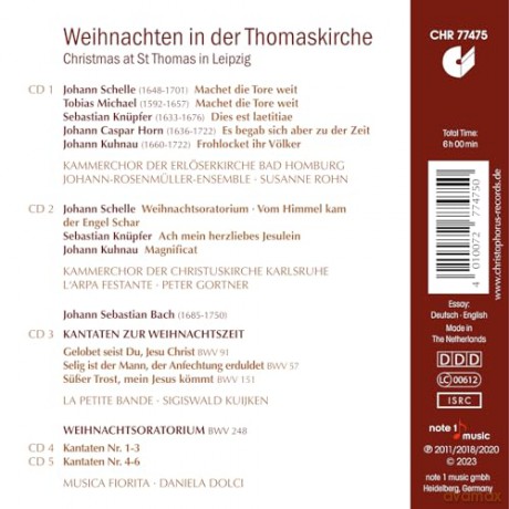 Musica Fiorita/Lpb/Johann-RosenmÜLler-Ens./+: Weihnachten In Der Thomaskirche [CD]