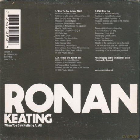 Ronan Keating: When You Say Nothing At All -2 [CD]