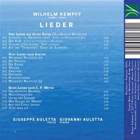 Wilhelm Kempff: Lieder [CD]