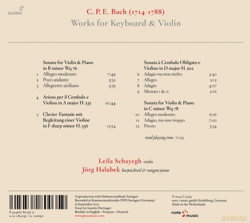 Works For Keyboard And Violin [CD]