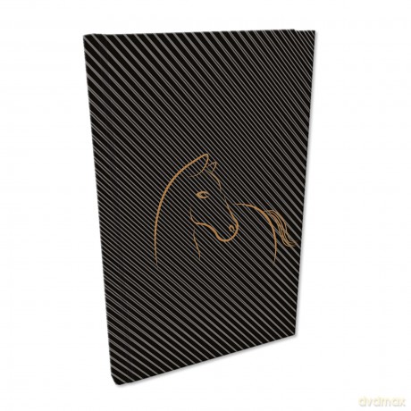 Notes A5 kratka Soft Touch Koń black