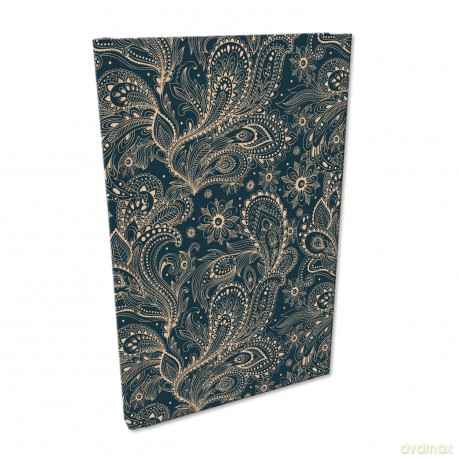 Notes A5 kratka Soft Touch Paisley beż denim