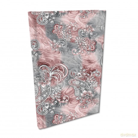 Notes A5 kratka Soft Touch Paisley szare