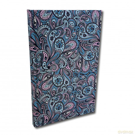 Notes A5 kratka Soft Touch Paisley Turkus