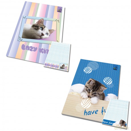 Notes A6 kratka z poddrukiem Best Friend Koty 1 szt.mix