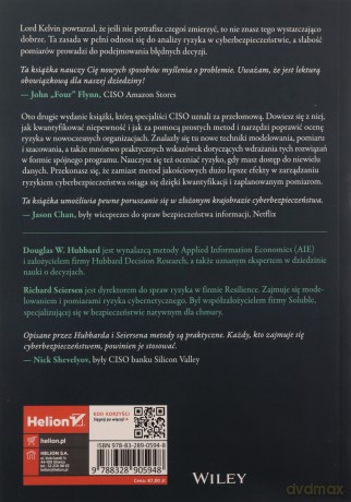 Ryzyko w cyberbezpieczeństwie. Metody modelowania, pomiaru i szacowania ryzyka - Douglas W. Hubbard,Richard Seiersen [KSIĄŻKA]
