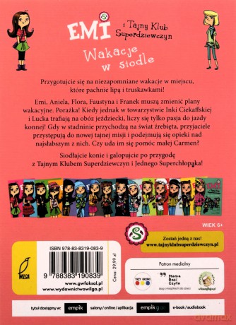 Wakacje w siodle. Emi i Tajny Klub Superdziewczyn - Agnieszka Mielech [KSIĄŻKA]