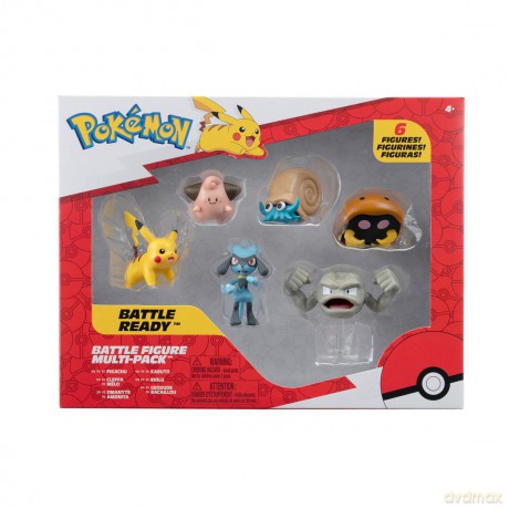 POKEMON Figurki bitewne Multipack (Pikachu, Cleffa, Riolu, Geodude, Omanyte, Kabuto) Seria 7 [FIGURKA]
