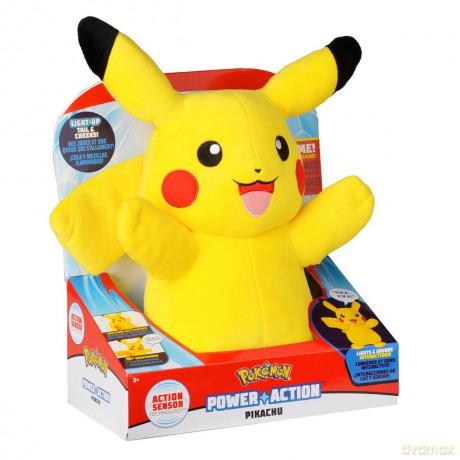 POKEMON Power Action Pikachu Zabawka Interaktywna, pluszak, 25 cm