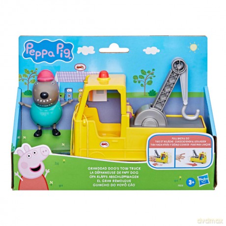 ŚWINKA PEPPA Holownik Dziadka Psa, pojazd z figurką [FIGURKA]