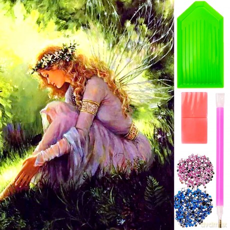 Diamentowa mozaika Kobieta leśna wróżka 30x40cm 1008644