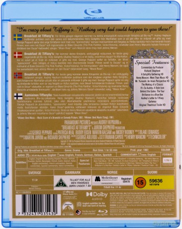 Breakfast at Tiffany's (Śniadanie u Tiffany'ego) [Blu-Ray]