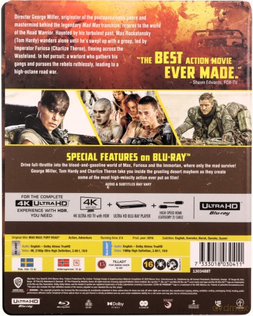 Mad Max: Fury Road (Mad Max: Na drodze gniewu) (steelbook) [Blu-Ray 4K]+[Blu-Ray]