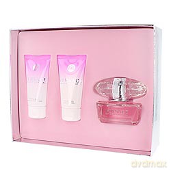 Versace Bright Crystal Zestaw - Woda Toaletowa 50ml Spray + Balsam Do Ciała 50ml + Żel Pod Prysznic 50ml [3xKOSMETYKI]