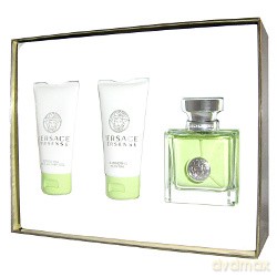 Versace Versense Zestaw - Woda Toaletowa 50ml Spray + Balsam Do Ciała 50ml + Żel Pod Prysznic 50ml [3xKOSMETYKI]
