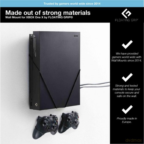 Floating Grips Xbox One X and Controller Wall Mounts - Bundle (Black)