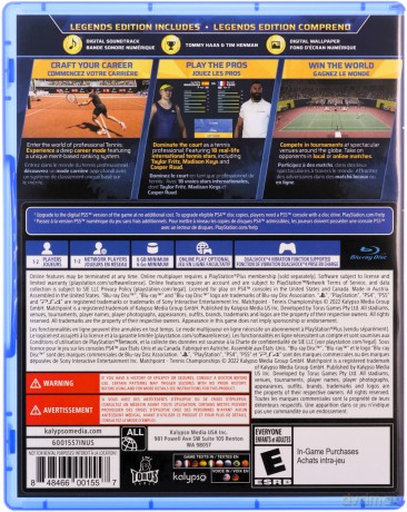 Matchpoint: Tennis Championships - Legends Edition [GRA PS4]